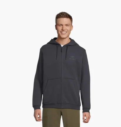 Толстовка мужская Arc'teryx Emblem Fleece Full-Zip Hoody Sapphire Grey X00000992901