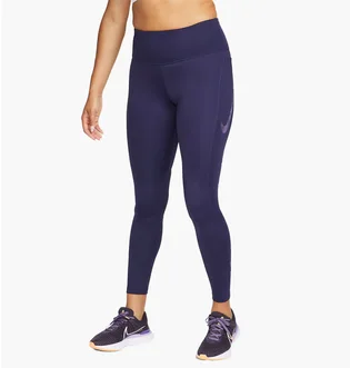 Леггинсы женские Nike Fast WomenS Mid-Rise 7/8 Graphic Leggings With Pockets Violet FB4656-555