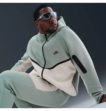 Толстовка мужская Nike Tech Fleece Fz Wr Olive/White HV0949-020
