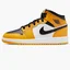 Кроссовки детские Nike Air Jordan 1 Mid Taxi (Gs) Yellow/White 554725-701