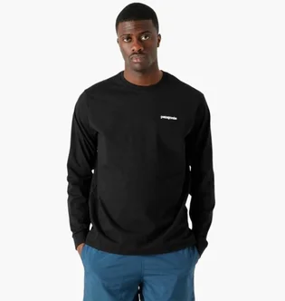 Лонгслив мужской Patagonia P-6 Logo Uprisal Crew Sweatshirt Black BLK39657