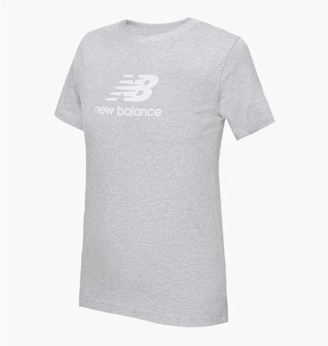 Футболка детская New Balance Essentials Stacked Logo Jersey Grey YT31541AG