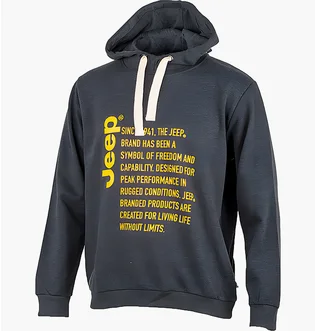 Худи мужское Jeep Hooded Sweatshirt Since 1941 Blue O102569-J867