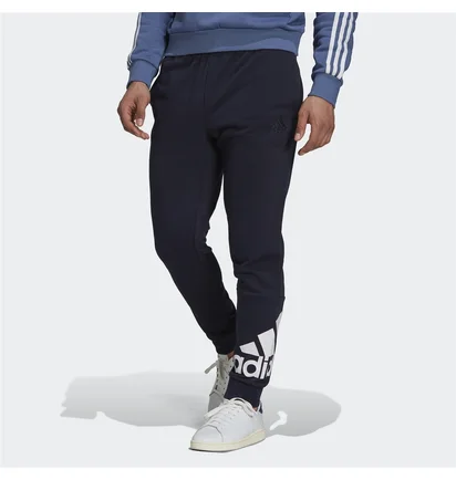 Штани чоловічі Adidas Essentials French Terry Tapered Cuff Logo Pants Black GK8979
