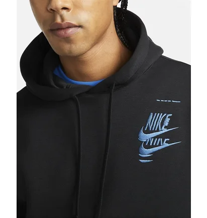 Худи мужское Nike Mens Fleece Pullover Hoodie Black Dm6873-010