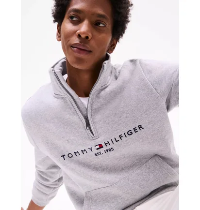 Кофта мужская Tommy Hilfiger Embroidered Tommy Logo Quarter-Zip White 78JB338-202-HJW