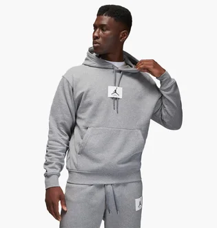 Худи мужские Air Jordan Flight Fleece MenS Pullover Hoodie Grey DQ7338-091