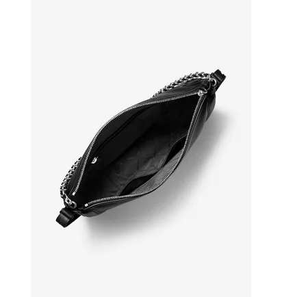 Сумка жіноча Michael Kors Jagger Large Pebbled Leather Messenger Bag Black 30S0S1JM9L-BLACK-8431