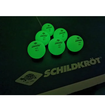 Мяч для настольного тенниса Donic Glow In The Dark (6 шт) Green 608507