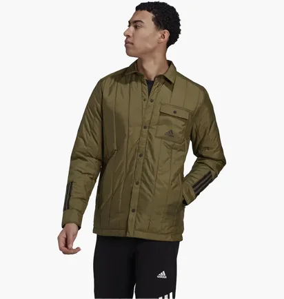 Куртка мужская Adidas Itavic 3-Stripes Lite Shirt Jacket Olive HG8701