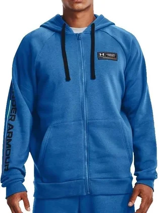 Толстовка чоловіча Under Armour Sweatshirt Rival Fleece Chroma Fz Hd-Blu Blue 1370344-474