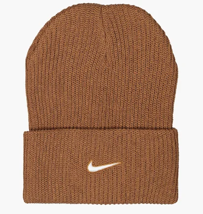 Шапка унисекс Nike U Nsw Beanie Utility Swoosh Brown Dv3342-270