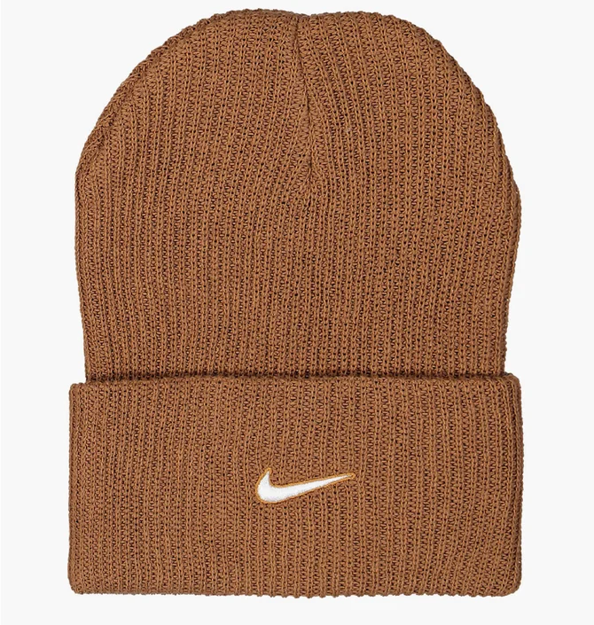 Шапка унисекс Nike U Nsw Beanie Utility Swoosh Brown Dv3342-270