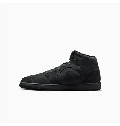 Кроссовки мужские Air Jordan 1 Mid Se Craft Monochrome Black FD8634-001