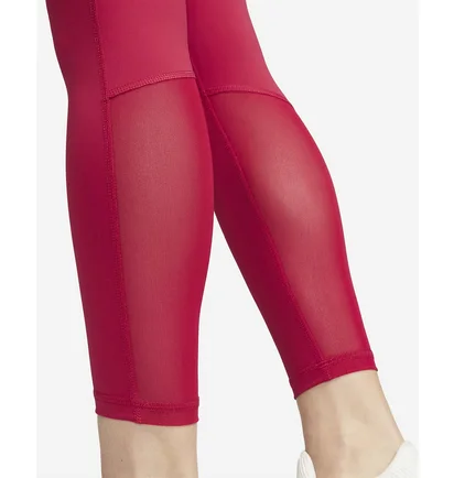 Леггинсы женские Nike Womens High-Waisted 7/8 Mesh Panel Leggings Pink DA0483-614