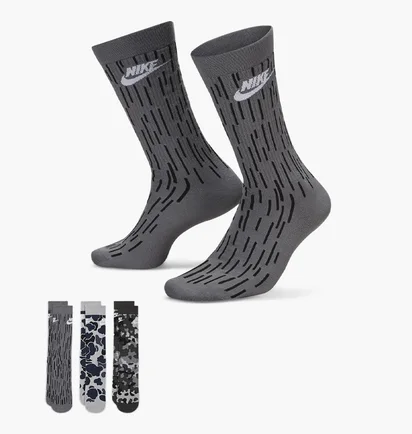 Носки унисекс Nike Evereday Essential Grey (3 пары) Dh3414-902