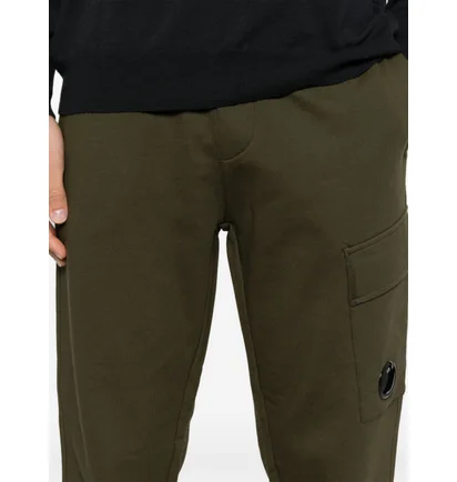 Штаны мужские CP Company Diagonal Raised Fleece Cargo Olive 17CMSP017A-005086W-683