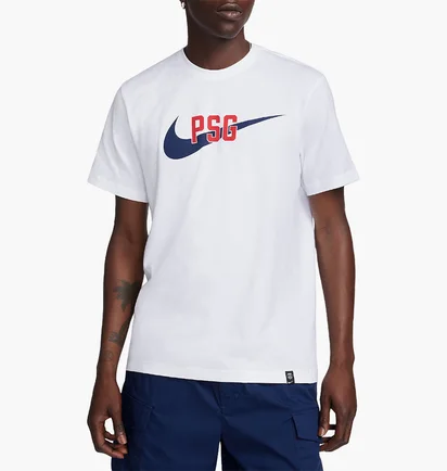 Футболка чоловіча Nike T-Shirt Psg M Nk Swoosh Tee White FD1040-100