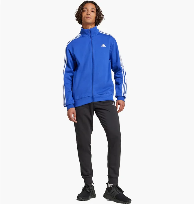 Спортивный костюм мужской Adidas Basic 3-Stripes Fleece Blue/Black IY6665