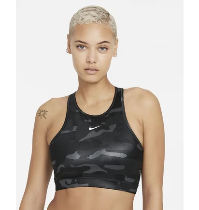 Топ жіночий Nike Womens Medium-Support 1-Piece Pad High-Neck Sports Bra Black/Camo Dd1199-068