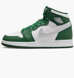 Кроссовки детские Air Jordan 1 Retro High Gs Green 575441-303