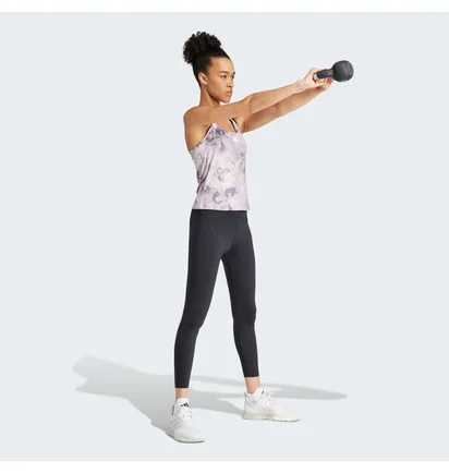Майка женская Adidas Top Train Essentials Aop Flower Tie-Dye Tank Pink IN6768