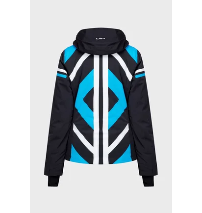 Куртка жіноча Cmp Jacket Zip Hood Black/Blue 32W0256-U901
