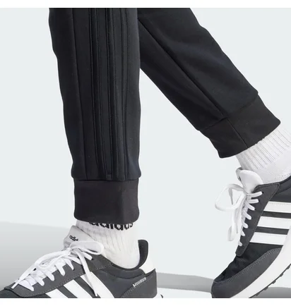 Штаны мужские Adidas Essentials Fleece 3-Stripes Tapered Cuff Pants Black IJ8885