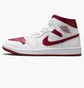 Кроссовки женские Nike Air Jordan 1 Mid Reverse Chicago Red W White Bq6472-161