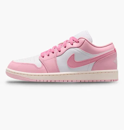 Кроссовки женские Air Jordan 1 Low White/Pink DC0774-607