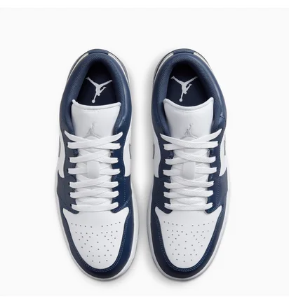 Кроссовки мужские Air Jordan 1 Low Midnight Navy Blue/White 553558-141