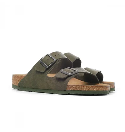 Сандалі чоловічі Birkenstock Arizona Syn Desert Dust Thyme Olive 1024550