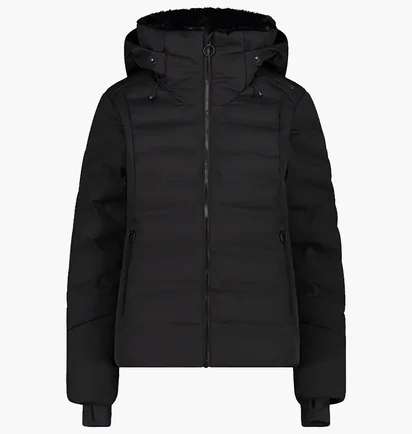 Куртка женская CMP Jacket Fix Hood Feel Warm Black 34W4406-U901