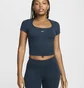 Футболка женская Nike Sportswear Chill Knit Short-Sleeve Square-Neck Top Blue FZ7990-478