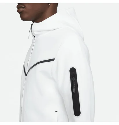Толстовка мужская Nike M Nsw Tch Flc Hoodie Fz Wr Gr White FJ5334-121