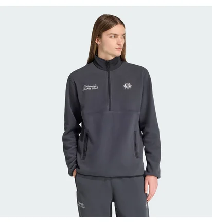 Кофта мужская Adidas Regular Polar Fleece Quarter-Zip Grey JX8191