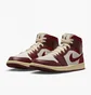 Кроссовки женские Air Jordan 1 Mid Se Tiki Leaf Bordo/White DZ2820-601