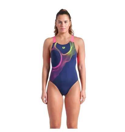 Купальник жіночий Arena Ripples Swimsuit V Back B Blue 009021-780