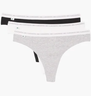 Трусики жіночі Lacoste Stretch Cotton String Briefs (3 шт) Multi 8F1341NUA