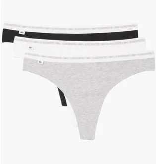 Трусики женские Lacoste Stretch Cotton String Briefs (3 шт) Multi 8F1341NUA