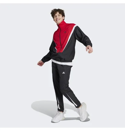 Спортивный костюм мужской Adidas Sportswear Woven Non-Hooded Track Suit Black/Red IJ6073