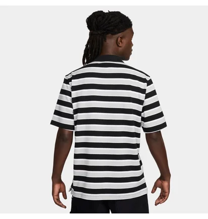 Поло чоловіче Nike Club Striped Polo Shirt Black/White FN3896-010