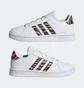 Кроссовки детские Adidas Grand Court Tiger-Print Shoes White Gz1067