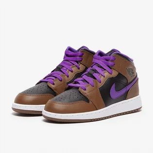 Кроссовки детские Air Jordan 1 Mid Older Brown/Black DQ8423-215