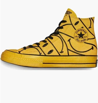 Кеды унисекс Converse X Chinatown Market Chuck 70 Hi Yellow Smiley Yellow 171254C