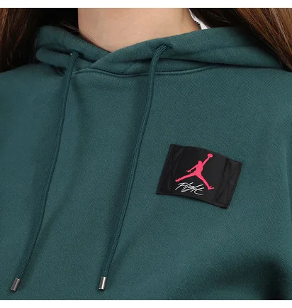 Худи женское Air Jordan Flight Womens Fleece Pullover Hoodie Dark Green CV7737-300