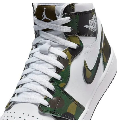 Кросівки чоловічі Air Jordan 1 High Golf White/Olive DQ0660-300