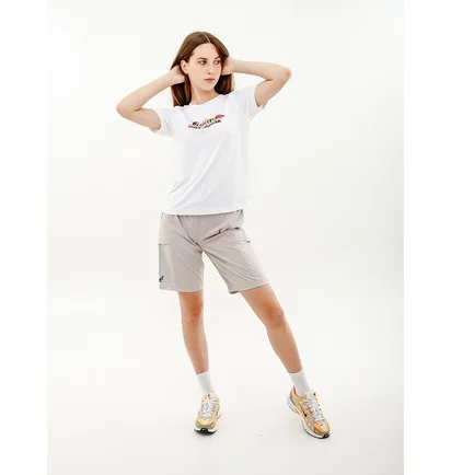 Футболка женская AUSTRALIAN Logo Flowers Tee Jersey V White LSDTS0027-002