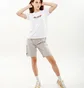 Футболка женская AUSTRALIAN Logo Flowers Tee Jersey V White LSDTS0027-002