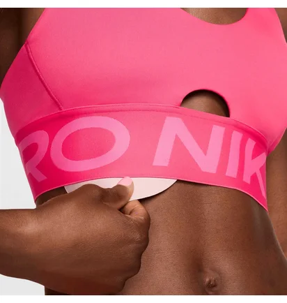 Топ женский Nike Pro Indy Plunge Pink HF7324-629